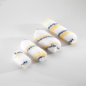 LITTLE ROLLERS YELLOW BLUE STRIPE (100% NYLON) SUITABLE FOR POLYESTER 45